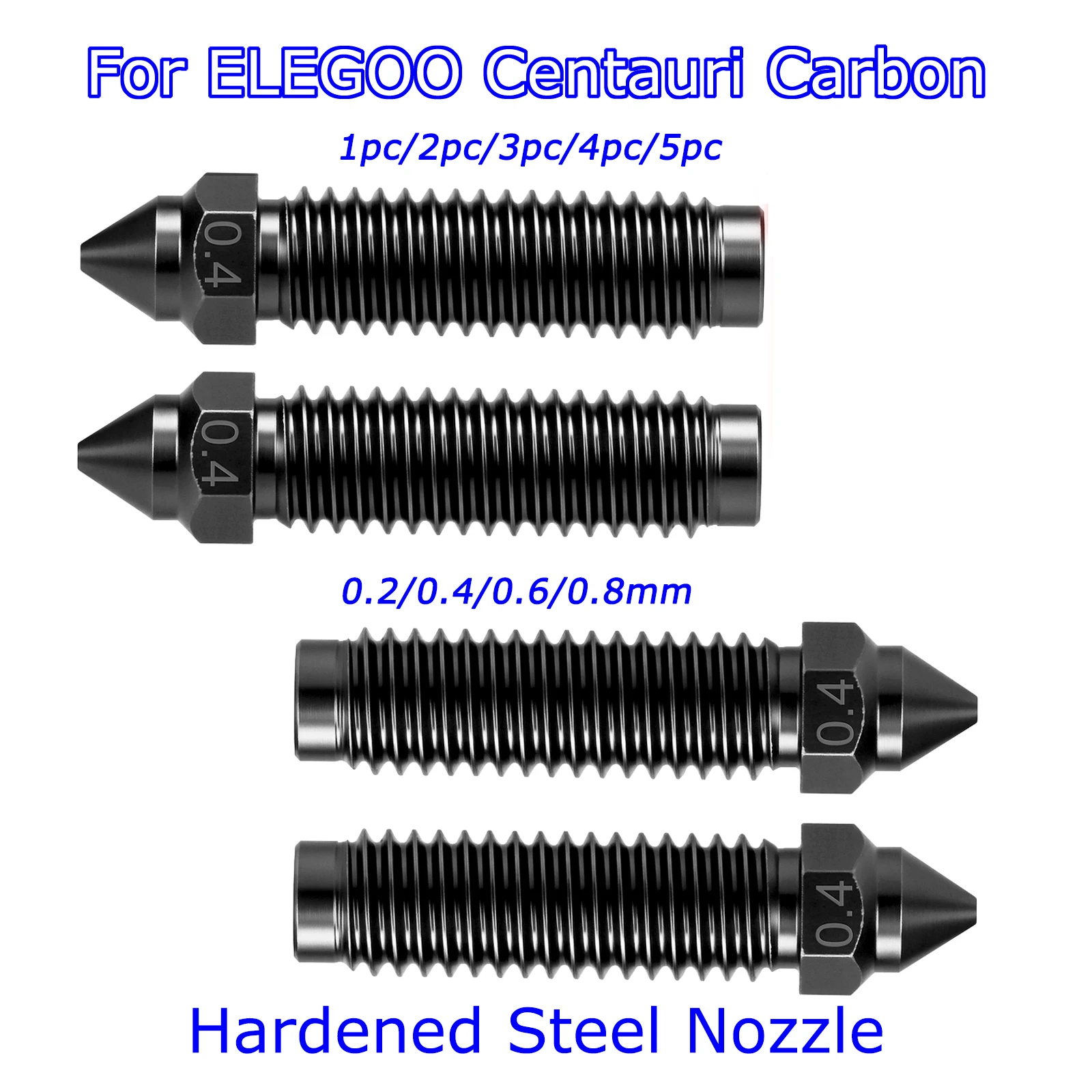 Centauri Carbon 노즐 3D 프린터 압출기 노즐 Elegoo Centauri Carbon/Centauri 경화 노즐용 3D 프린터 액세서리