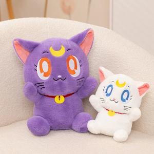 23/35cm 귀여운 세일러문 고양이 인형 아르테미스 루나 고양이 봉제 장난감 귀여운 부드러운 인형 크리스마스 선물 소녀 집 꾸미기