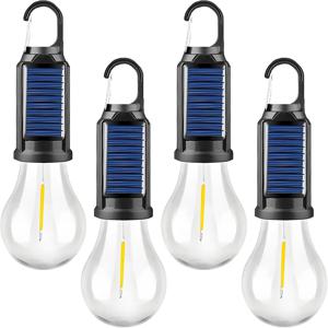 휴대용 LED 캠핑 램프 야외 태양열/USB 충전 걸이형 램프 LED 야간 조명 방수 캠핑 라이트 정원 장식