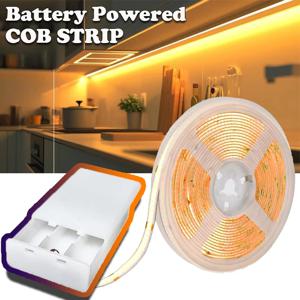3AA 배터리로 작동하는 5V COB LED 라이트 스트립, 유연한 리본 다이오드, 8MM 고밀도 선형 조명, 접착 테이프, 캐비닛 조명