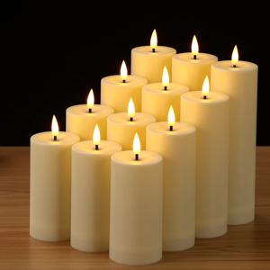 12pcs Flameless 촛불 빛 방수 LED 깜박이는 촛불 차 조명 원격 타이머 웨딩 생일 장식 가짜 촛불