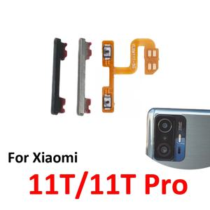 샤오미 MI 11T Pro 5G 휴대폰 새 하우징 전원 볼륨 버튼 온오프 업다운 키 내부 플렉스 케이블 수리 부품 그레이 실버