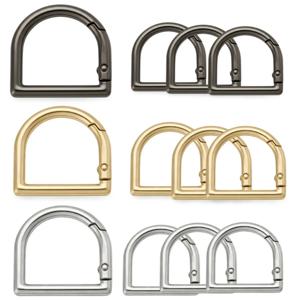 5-10Pcs D 모양 유형 스프링 링 개방형 가죽 가방 핸드백 스트랩 버클 연결 열쇠고리 펜던트 개 체인 스냅 걸쇠 클립