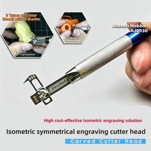 8 in 1 정밀 스크라이빙 커터 헤드, 건담 군용 모델 DIY 취미 디테일 업그레이드 액세서리용 그루브 조각 칼