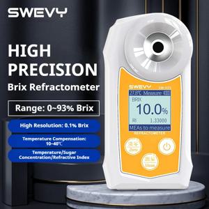 SWEVY SW55S/SW93S LCD 디지털 당도계 주스 우유 차 ATC 당도계 0-93% 전문가용 고정밀 당도 측정기