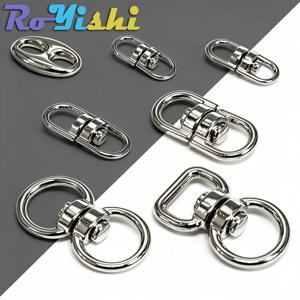 20-200pcs RoYishi 더블 엔드 더블 오프닝 회전식 걸쇠 키 링 커넥터 끈 배낭 키 체인 쥬얼리 DIY 액세서리