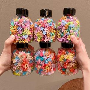 100Pcs 아기 소녀들을 위한 미니 헤어 그랩 클로 클립 앞머리 및 부러진 머리카락 스타일링 도구 작은 헤어 액세서리