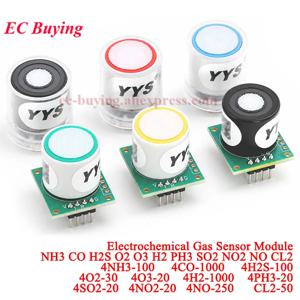 NH3 CO H2S O2 O3 H2 PH3 SO2 NO2 NO CL2 전기화학 가스 센서 모듈 암모니아 일산화탄소 산소 오존 감지 0–100ppm