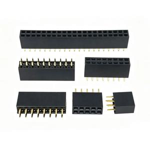 5-20pcs 2.54mm 더블 로우 스트레이트 여성용 2-40P 핀 헤더 소켓 커넥터 2x2/3/4/5/6/7/8/9/10/12/14/16/18/20/25/30/40Pin