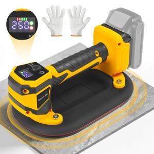 전기 진공 흡착 컵 리프터 250KG 하중 중량 작업용 유리 타일 화강암 설치 리프팅 도구 (Dewalt 20V 배터리용)