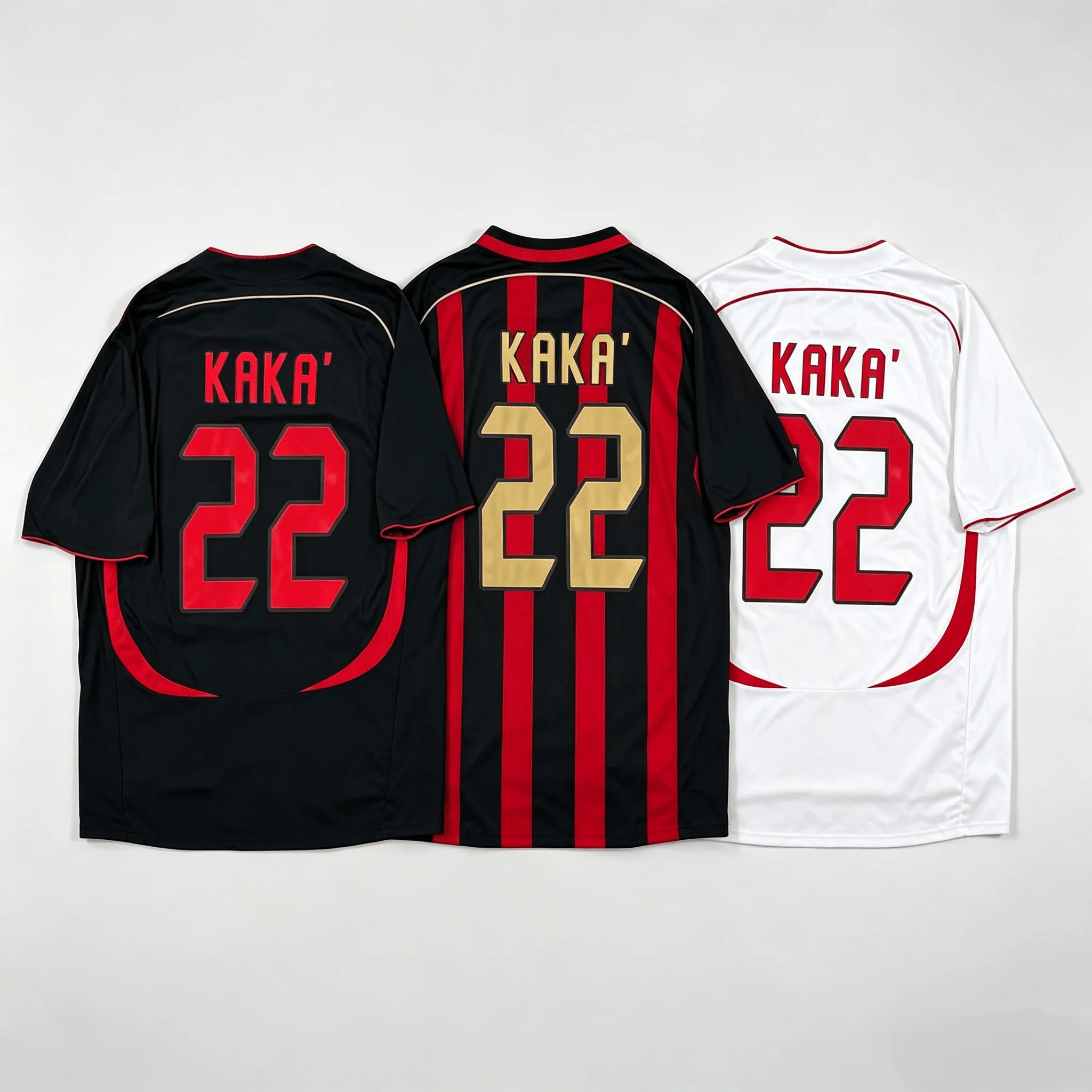 KAKA 22 레트로 축구 유니폼 남녀공용 여름용 반팔 스포츠 티셔츠 Y2K 루즈 오버사이즈 스트리트웨어 컬렉션 상의