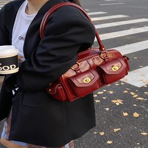 레트로 대용량 여성 패션 포르레 보 하이엔드 센스 캐주얼 크로스바디 백 싱글 스트랩 숄더백 노브랜드