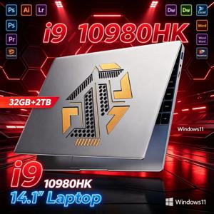 2026년형 인텔 코어 i9-10980HK, 14.1인치, 32GB RAM, 2TB SSD, 1920x1080 HD 해상도, 윈도우 11 운영체제, 초슬림 디자인, 게이밍, 사무용, 학습용으로 적합한 노트북 PC