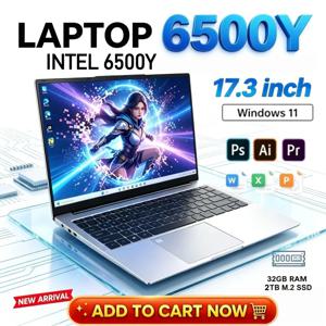 노트북, 인텔 6500Y 프로세서, 17.3인치 대형 화면, 윈도우 11 운영체제, 휴대용, 학습 및 사무용, 16/32GB RAM, 1/2TB 대용량 SSD.