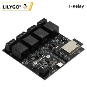 LILYGO® TTGO T-Relay ESP32 T-릴레이 무선 모듈 DC 5V 4 그룹 릴레이 개발 보드 4MB 플래시 WiFi 블루투스 원격 스위치 제어