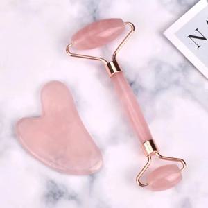 괄사 세트 - 얼굴 마사지기 & 롤러 도구 키트, 양면 스톤 스크래핑 보드 (스킨케어, 스파, 휴식용)