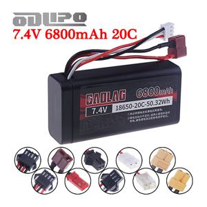 Wltoys용 18650 리튬 이온 배터리 7.4V 6800mAh RC 자동차 배터리 144001   12428 12423 10428 RC 자동차 트럭 탱크 백업 배터리 2s 7.4v