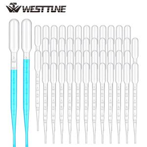 Westtune Lab 전송 피펫 100PCS 1ml 2ml 3ml 5ml 플라스틱 일회용 등급 액체 Dropper 장비 밀짚 메이크업 도구