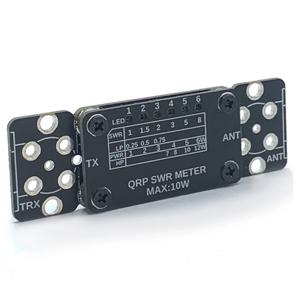 ABNJ 미니 파워 SWR 미터 3-30MHz HF 단파 정재파 미터 디지털 12W HF 단파 파워 SWR 미터 기기