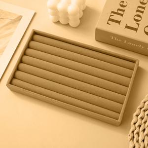 벨벳 소재의 고급스러운 보석 진열대, 쌓아서 보관할 수 있는 디자인, 휴대용 반지, 귀걸이, 목걸이 정리함