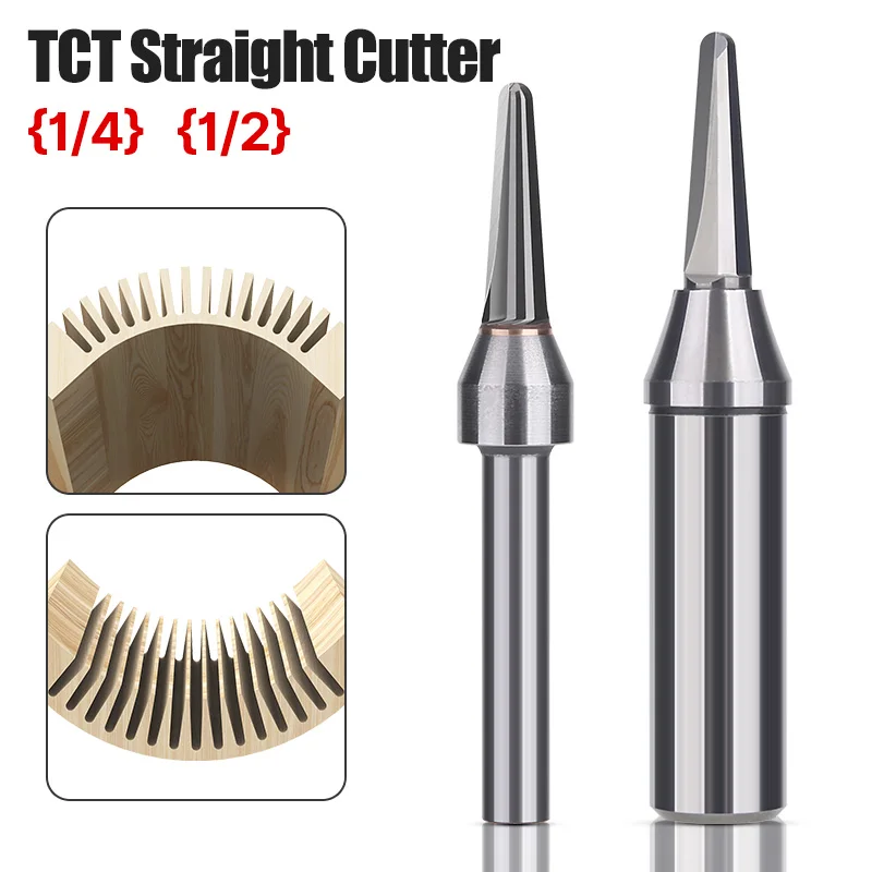 HUHAO 밀링 커터 목공용 TCT 홈 가공 커터 목재 굽힘 밀링 커터 6.35mm 12.7mm 샹크 원형 홈 밀링