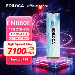 EN880E M.2 SSD 1TB NVMe SSD M2 2280 PCIe Gen 4.0x4, 최대 7100MB/s의 읽기 속도를 제공하는 내장형 솔리드 스테이트 드라이브. 노트북, 데스크톱, PS5에 적합.