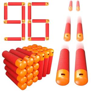 W9-36PCS 메가 다트 리필 팩 9.5cm 네르프 메가 건과 호환 가능 N-스트라이크 메가 시리즈용 유니버설 메가 팩 리필 총알