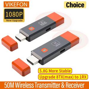 50M 5G 1080P HDMI 호환 무선 오디오 비디오 송수신기 확장기 8 TX to 1 RX PS4 카메라 노트북 PC TV 모니터 연결