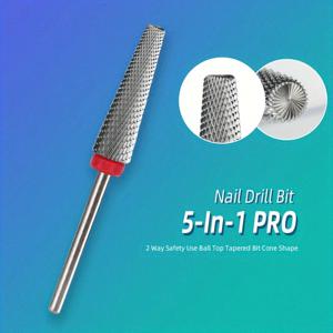 24mm 슈퍼 롱 5 in 1 네일 드릴 비트, 크로스 테이퍼드 카바이드 비트, 3/32