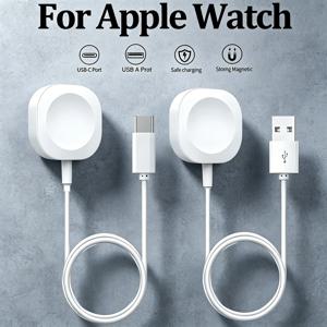 애플워치 울트라 시리즈 9 8 7 6 SE 타입 C 케이블 충전용 새로운 마그네틱 무선 USB A 고속 충전기 (iWatch 시리즈 5 3 2 호환)