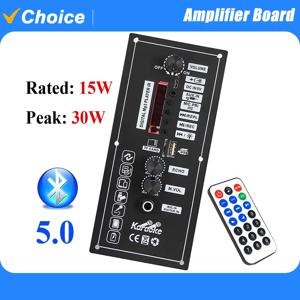 3.7V 30W 앰프 보드 DC 5V MP3 디코더, 리모컨 지원, 블루투스 AUX U-디스크 마이크, 5-8인치 스피커, 자동차, 가정용 DIY