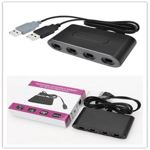 게임큐브 GC 컨트롤러용 4포트 게임 컨버터, Wii U 및 PC용 USB 어댑터, 스위치 1 게임 원버튼 전환 지원