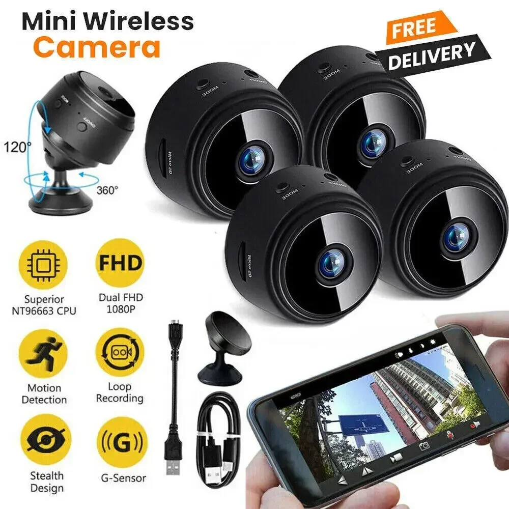 A9 WiFi 미니 카메라 레코더 보안 모니터링 무선 비디오 미니 카메라 레코더 음성 카메라 유아 및 어린이를 위한 스마트 홈