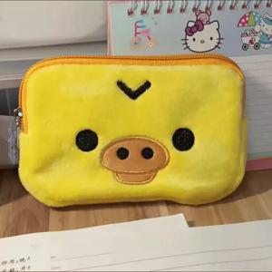 릴라쿠마 소프트 연필 케이스 귀여운 곰 대용량 다기능 데스크탑 문구 보관 가방 휴대용 카메라 보관 파우치