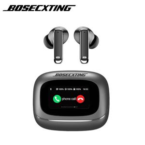BOSECXTING TOUR PRO6 TWS 무선 블루투스 이어폰 스마트 터치 스크린 ANC 액티브 노이즈 캔슬링 이어버드 중저음 이어버드