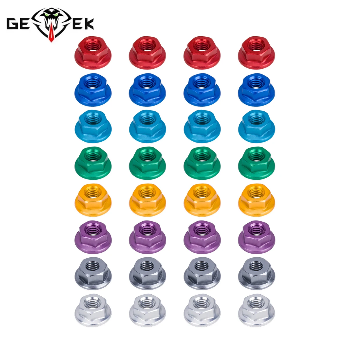 4/8Pcs 알루미늄 M4 플랜지 잠금 너트 다채로운 색상의 1/10 1/14 RC 자동차 트럭 크롤러 드리프트 TRX4 SCX10 SCANIA 범용 부품