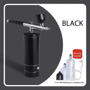 컴프레서, USB 충전, 0.3mm 노즐이 포함된 휴대용 에어브러시 세트, 페인팅, 타투, 매니큐어, 메이크업 및 모델 채색용