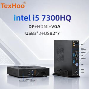 텍스후 미니 PC 인텔 i5 7300HQ 메모리 램 DDR3 8G/16GB SSD 256G/512G WIFI5 윈도우10 데스크탑 컴퓨터 3개 디스플레이 출력 4K@60Hz