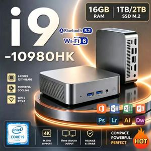 2026년형 인텔 코어 i9-10980HK, 윈도우 11 프로, 인텔 N150, 16GB RAM, 1TB/2TB SSD, 게이밍용 i9 컴퓨터, Wi-Fi 6, 미니 데스크톱 PC, USB 3.0.