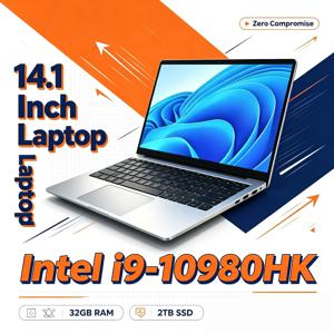 게이밍 노트북, 오피스용, 인텔 코어 i9-10980HK 프로세서, 14.1인치, 8코어, 16스레드, 2.4GHz, 5.3GHz, 16MB, 45W, 32GB RAM, 2TB M.2 SSD, 고속, 새 제품