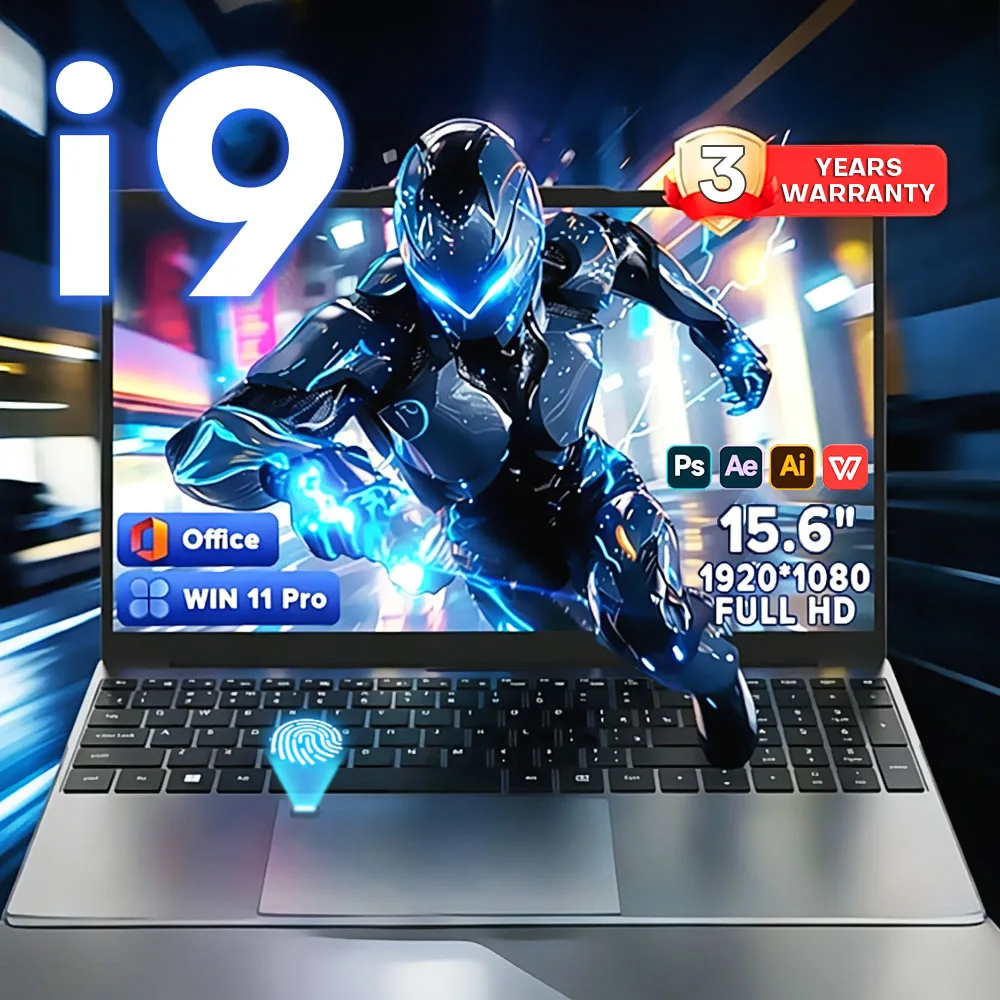 15.6인치 인텔 코어 i9-10980HK 노트북, 윈도우 11 운영체제, 16GB RAM, 1TB/2TB SSD, 게이밍 노트북, 4K 해상도, 지문 인식 잠금 해제 기능, 오피스용 노트북