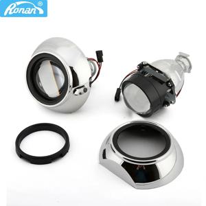 RONAN 2.5 인치 바이 제논 HID 프로젝터 Ver8.1 렌즈 헤드 라이트 Iris Smax GTI 슈라우드 개조 H1 H4 H7 자동차 헤드 램프 자동차 스타일링
