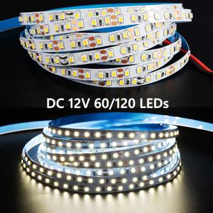 DC 12V Led 스트립 빛 밝은 테이프 램프 2835 60/120 LEDs/m 1m/2m/3m/4m/5m 3000K - 6000K 방 장식 주방 리본 조명