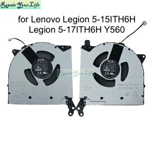 Lenovo Legion 5-15ITH6H 5-17ITH6H 82JH 82MH 82JM Y560 게임용 노트북 PC 쿨러 팬용 CPU GPU 냉각 팬 5H40S20332 FNRS FNRR