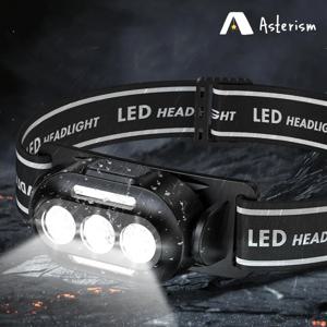 울트라 브라이트 Usb 충전식 전조등 Led 헤드 손전등 화이트 레드 블루 헤드 램프 IPX4 방수 헤드 라이트 헤드 라이트