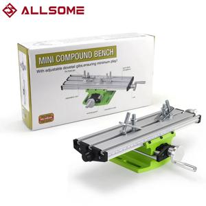 ALLSOME BG-6300 복합 테이블 작업 크로스 슬라이드 테이블 밀링 드릴링 벤치 용 작업대 다기능 조정 가능한 X-Y