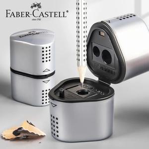 Faber-Castell 그립 트리오 3-in-1 아티스트 연필깎이, 색연필, 점보 및 그래파이트 연필용 수동 휴대용 샤프너