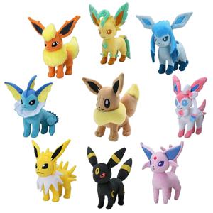 Eevee Evolution Sylveon Flareon Jolteon Umbreon Vaporeon 피카추 박제 동물 부드러운 인형 어린이 아기 선물