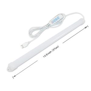 캐비닛 조명 아래 1PC LED USB 플러그 디밍이 가능한 3 색 변경 LED 야간 조명 마그네틱 스트립이있는 주방 침실 조명