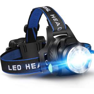 강력한 LED 유도 전조등 USB/DC 충전식 헤드라이트 알루미늄 합금 야외 방수 헤드 램프 높은 루멘 헤드 토치